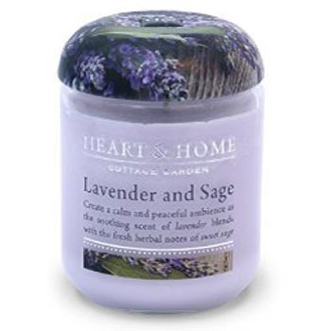 Heart and Home Fragranced Candles Lavender and Sage Large Jar 320g